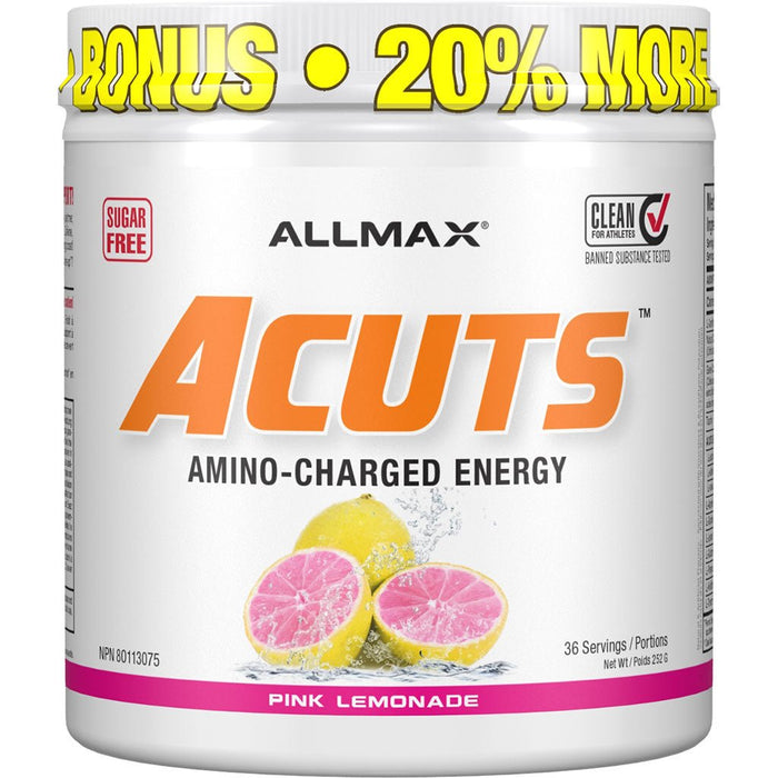 Allmax Amino Cuts (A:Cuts) Dye Free 36 Servings Pink Lemonade - SupplementSource.ca