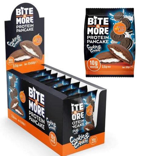 Bite & More Protein Pancakes Box Cookies & Cream - SupplementSource.ca