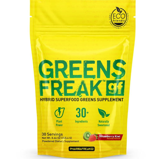 PharmaFreak Greens Freak, 30 Servings Strawberry Kiwi - SupplementSource.ca