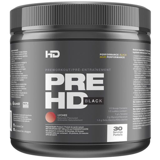 HD Muscle PreHD Black, 30 Servings Lychee - SupplementSource.ca