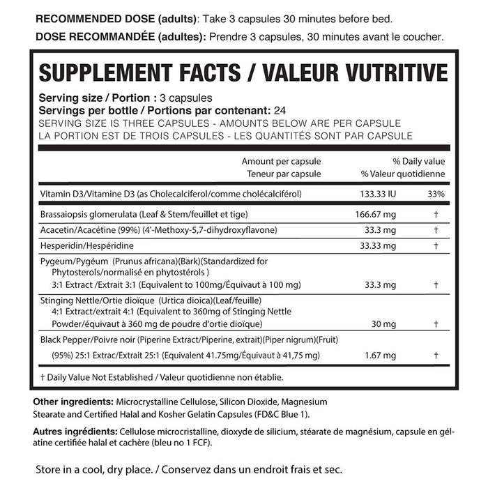 Magnum Nutraceuticals E-Brake, 72 Capsules Nutrition Panel - SupplementSource.ca