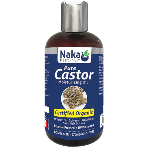 Naka Platinum Pure Castor Moisturizing Oil, 270 ml - SupplementSource.ca