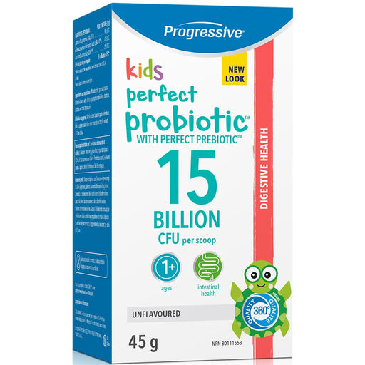 Progressive Kids Perfect Probiotic 15 Billion, 45g Unflavoured - SupplementSource.ca