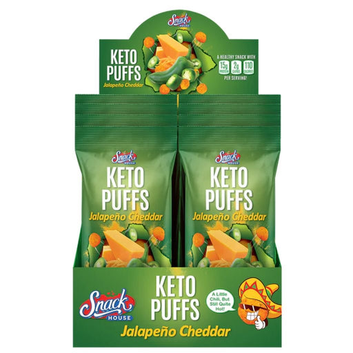 Snack House Keto Puffs, 8-Pack/Box Jalapeno Cheddar SupplementSource.ca