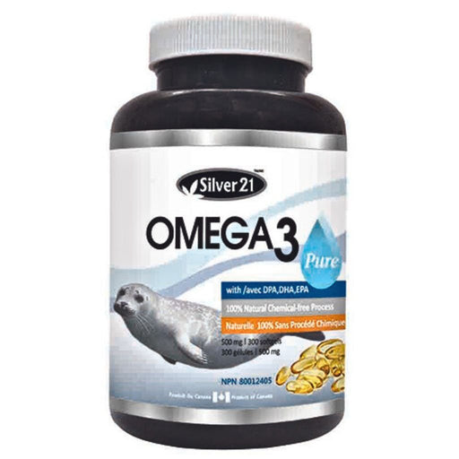 Silvera21 Omega-3, 500mg - 300 Softgels SupplementSource.ca