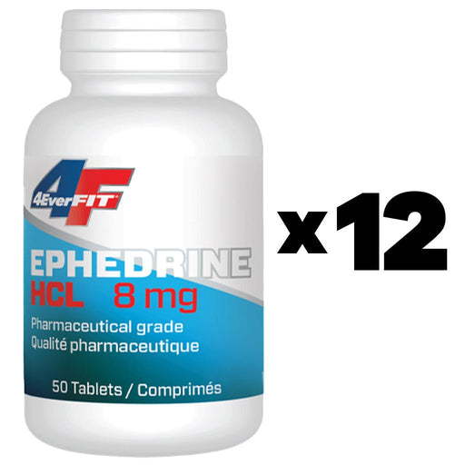 4Ever Fit EPHEDRINE - 12 x Bottles (600 x 8mg Tabs) - SupplementSource.ca