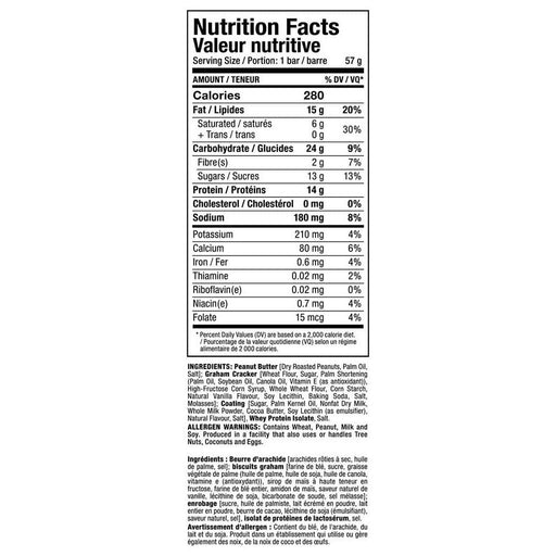 Single Bar Allmax  Protein Snackbar, Nutritional Panel - SupplementSourceca