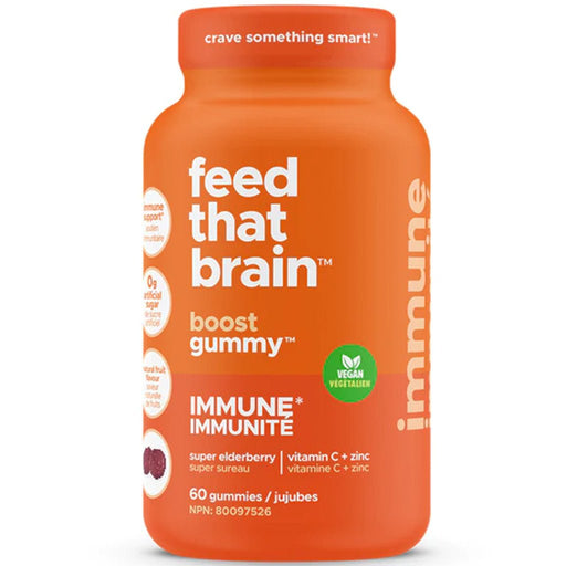 Feed that Brain Immune Vegan Gummy, 60 Gummies Super Elderberry - SupplementSource.ca