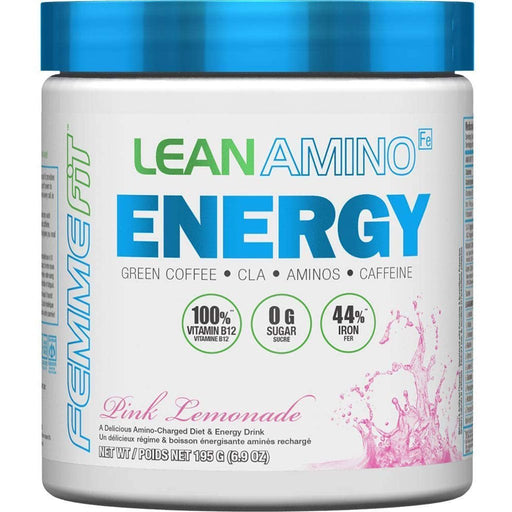 FemmeFit Lean Amino Energy 28 Servings Pink Lemonade - SupplementSource.ca