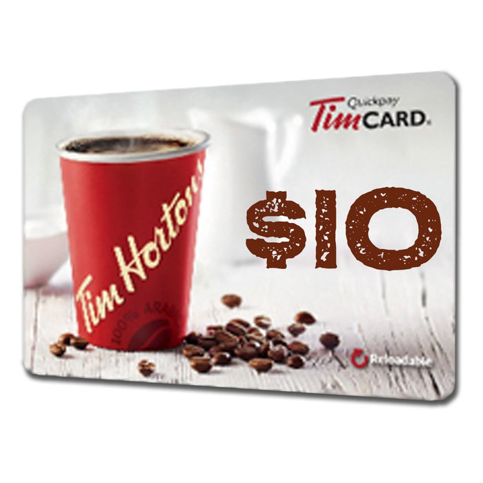 $10 Tim Hortons Gift Card - SupplementSourceca