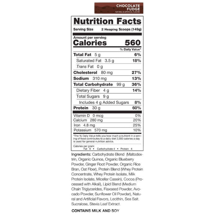 Rival CLEAN GAINER, 10lb Nutrition Facts - SupplementSource.ca