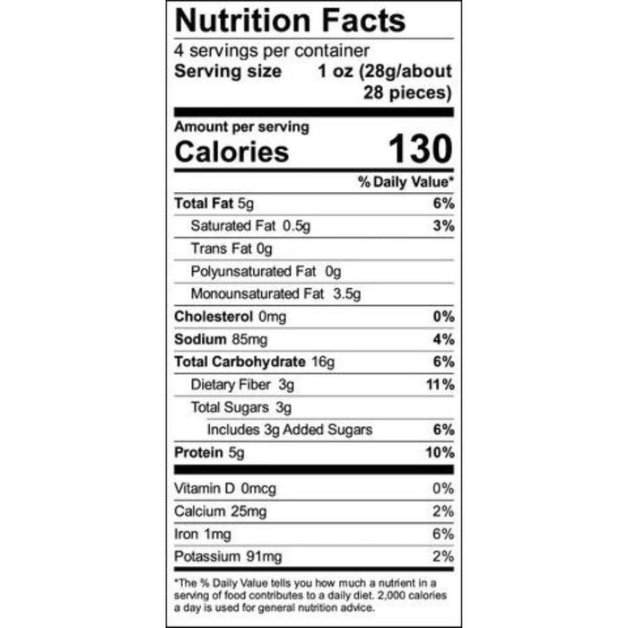 P-Nuff Protein Peanut Puffs 2-Pack Nutritional Panel - SupplementSource.ca