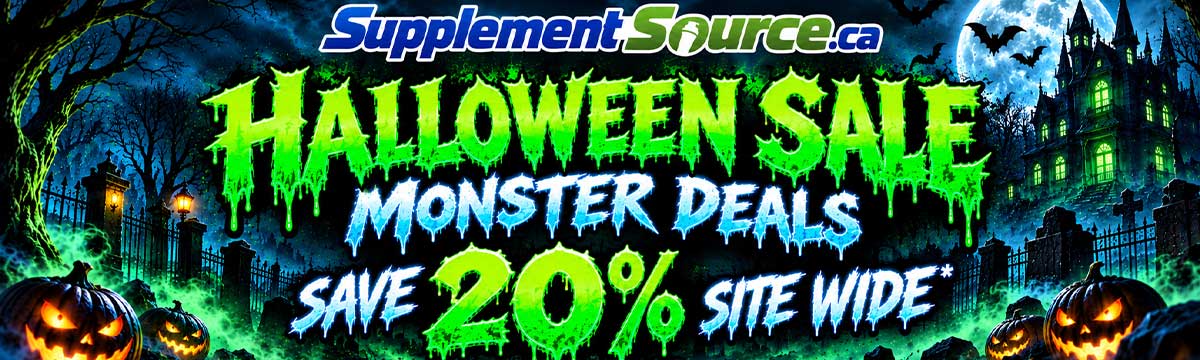 Halloween Sale Monster Deals 2026 - Save 20% Site Wide* - SupplementSource.ca