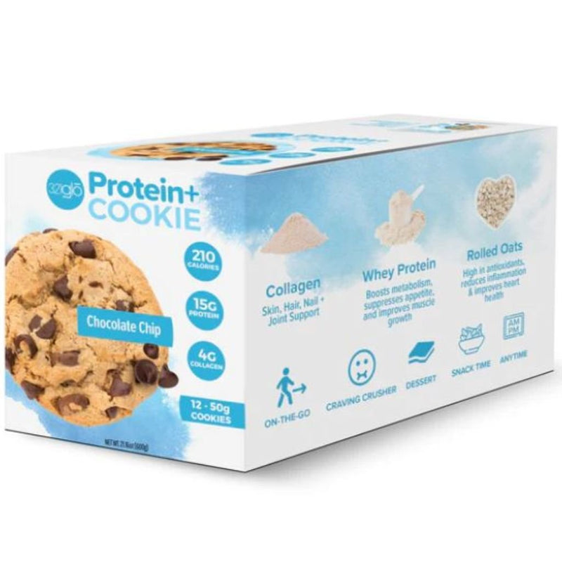 321glo Protein+ Cookie Box Chocolate Chip - SupplementSource.ca