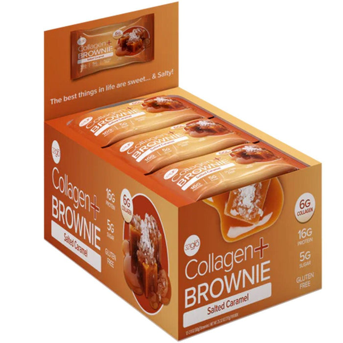 321glo Softbaked Collagen + Brownie Salted Caramel 12 Brownies - SupplementSource.ca