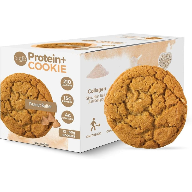 321glo Protein+ Cookie Box Peanut Butter - SupplementSource.ca