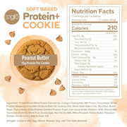 321glo Protein+ Cookie Box Peanut Butter Nutrition Panel - SupplementSource.ca