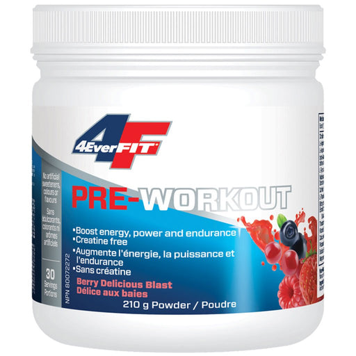 4Ever Fit Pre-Workout, 30 Servings Berry Delicious Blast - SupplementSource.ca