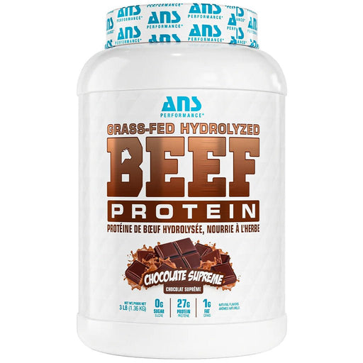ANS Performance Grass-Fed Hydorlyzed Beef Protein, 3lb Chocolate Supreme - SupplementSource.ca