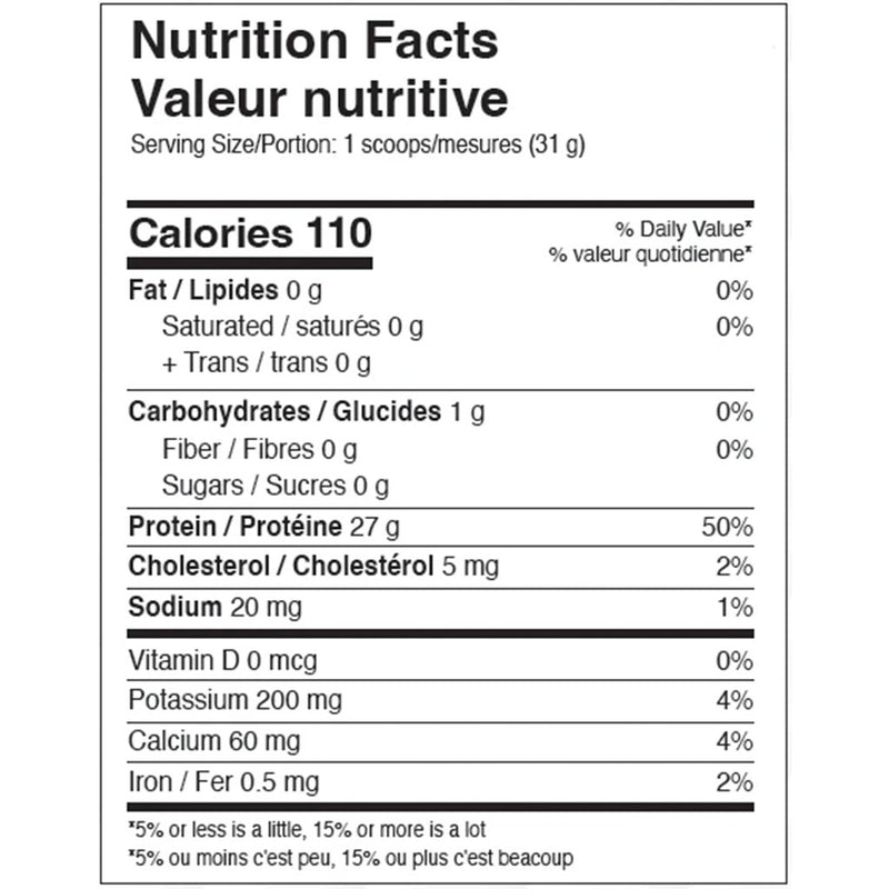ANS Performance Grass-Fed Hydorlyzed Beef Protein, 3lb Peach Mango Nutrition Panel - SupplementSource.ca