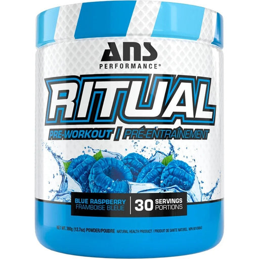 ANS Performance Ritual Pre-workout, 30 Servings Blue Raspberry - SupplementSource.ca