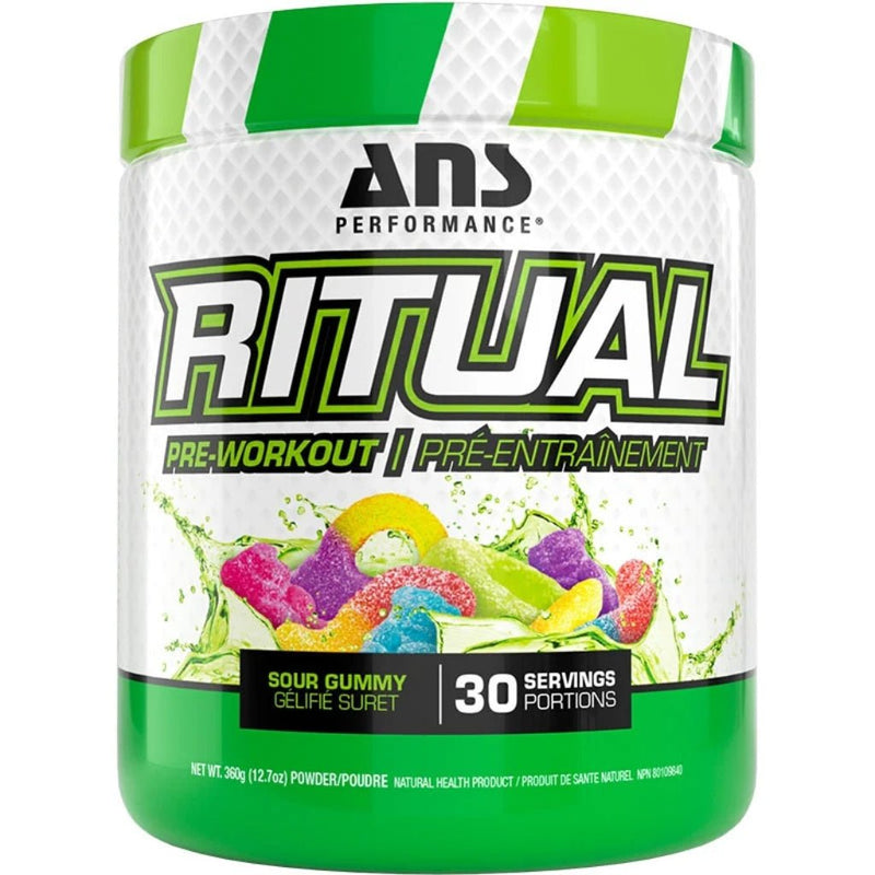 ANS Performance Ritual Pre-workout, 30 Servings Sour Gummy - SupplementSource.ca