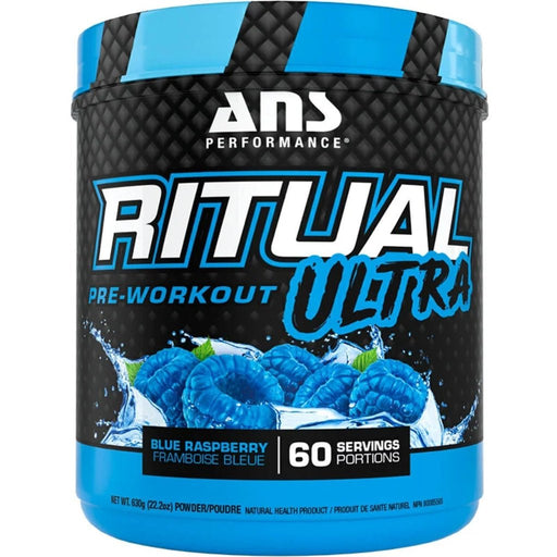 ANS Performance Ritual Ultra Pre-workout, 60 Servings Blue Raspberry - SupplementSource.ca 