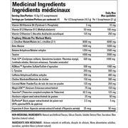 ANS Performance Ritual Ultra Pre-workout, 60 Servings Nutrition Panel - SupplementSource.ca 
