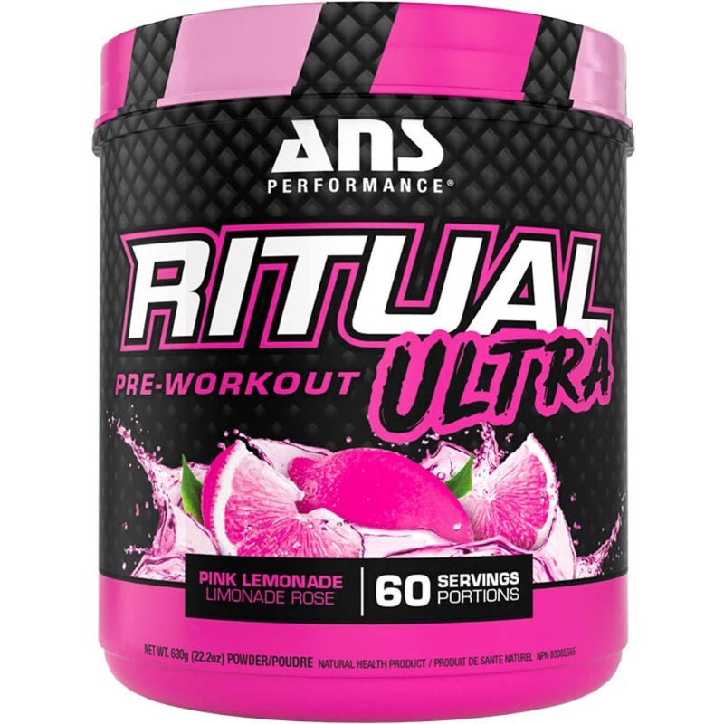 ANS Performance Ritual Ultra Pre-workout, 60 Servings Pink Lemonade - SupplementSource.ca 