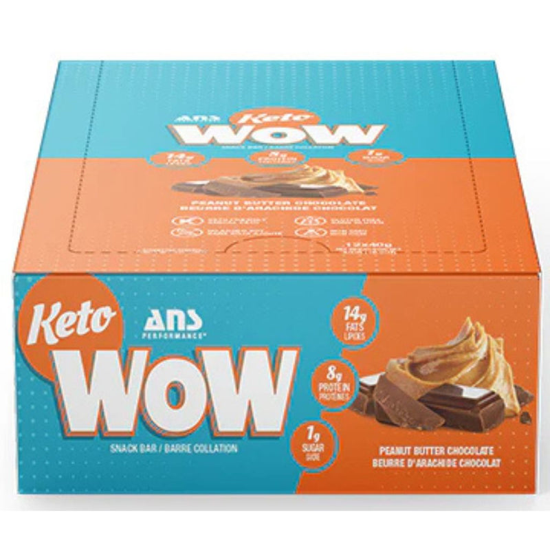 ANS Performance KETO WOW PROTEIN BARS, 12 bars x 40g