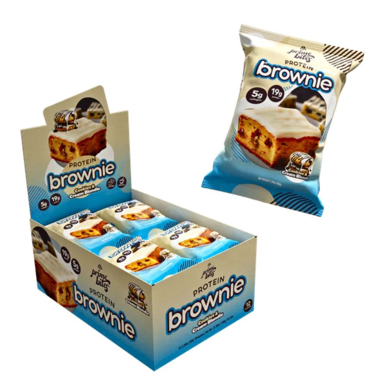 AP Prime Bites Protein Brownie Cookies & Cream Blondie, 12 Brownies/Box - SupplementSource.ca
