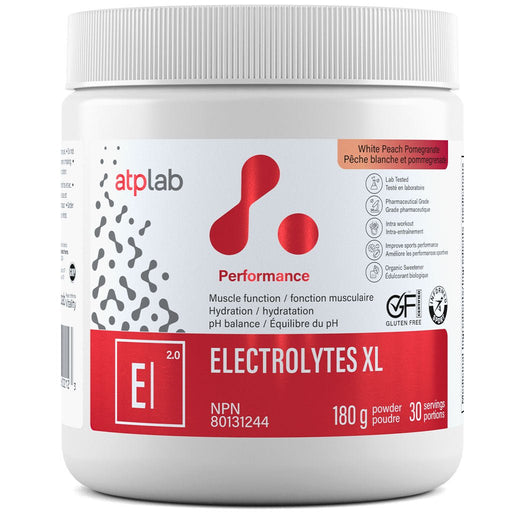 ATPLab Electrolytes XL, 30 Servings White Peach Pomegranate - SupplementSource.ca