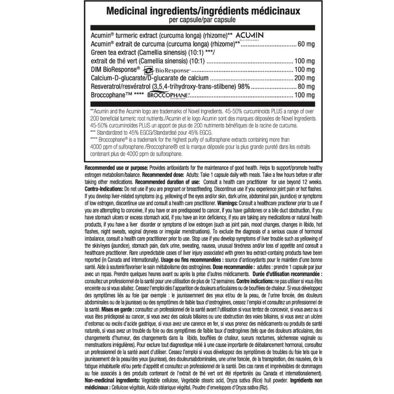 ATP Lab Estro-Control, 30 VCaps Nutritional Panel - SupplementSource.ca