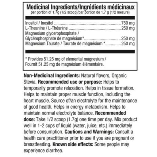ATP Lab Syner Calm Nutrition Panel, 120 Servings - SupplementSource.ca