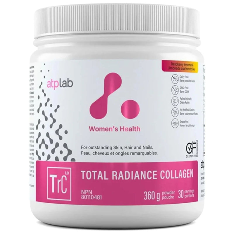 ATP Lab Total Radiance Collagen, 360g Raspberry Lemonade - SupplementSource.ca