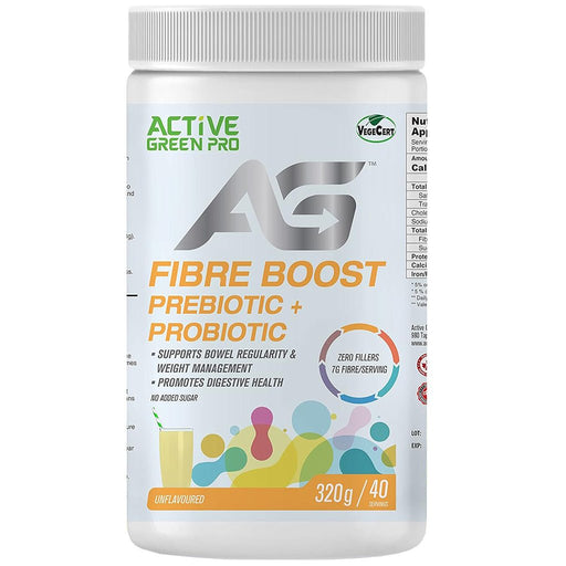 Active Green Pro Prebiotic Fibre Boost + Probiotic, 40 Servings - SupplementSource.ca