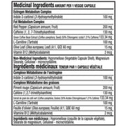 Aeryon Wellness Lose It, 60 VCaps Nutrition Panel - SupplementSource.ca