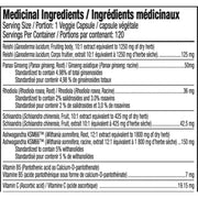 Aeryon Wellness U Got This Stress Support, 120 VCaps Nutrtitional Panel - SupplementSource.ca