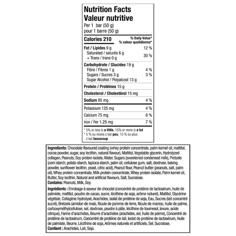 Alani Nu Protein Bar, Single Bar Munchies Nutrition Panel - SupplementSource.ca