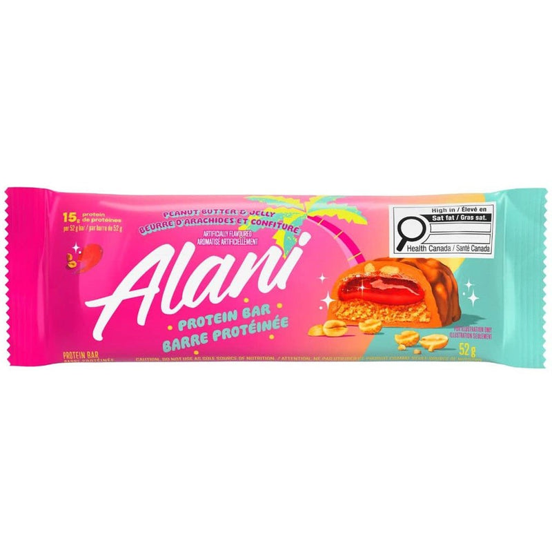 Alani Nu Protein Bar, Single Bar Peanut Butter & Jelly - SupplementSource.ca