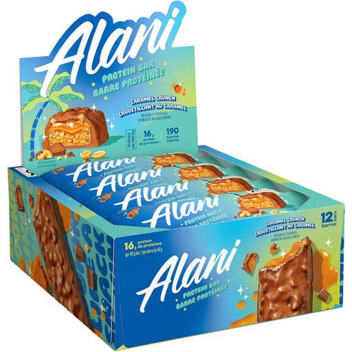 Alani Nu Protein Bars - 1 Box of 12 Bars Caramel Crunch - SupplementSource.ca