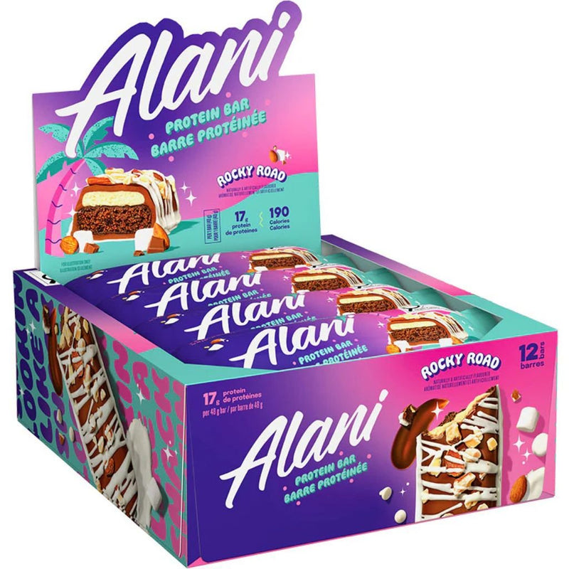 Alani Nu Protein Bars - 1 Box of 12 Bars Rocky Road - SupplementSource.ca