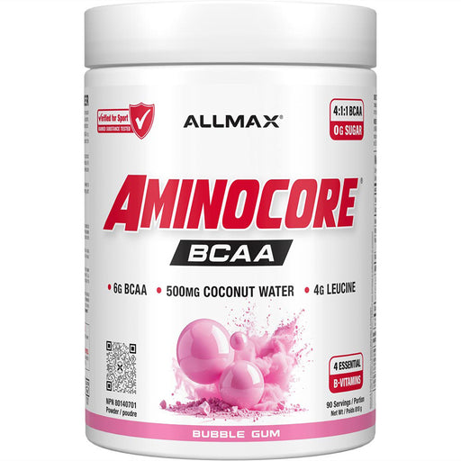 Allmax Aminocore BCAA. 90 Servings Bubblegum NEW FORMULA - SupplementSource.ca
