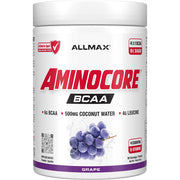 Allmax Aminocore BCAA. 90 Servings Grape NEW FORMULA - SupplementSource.ca