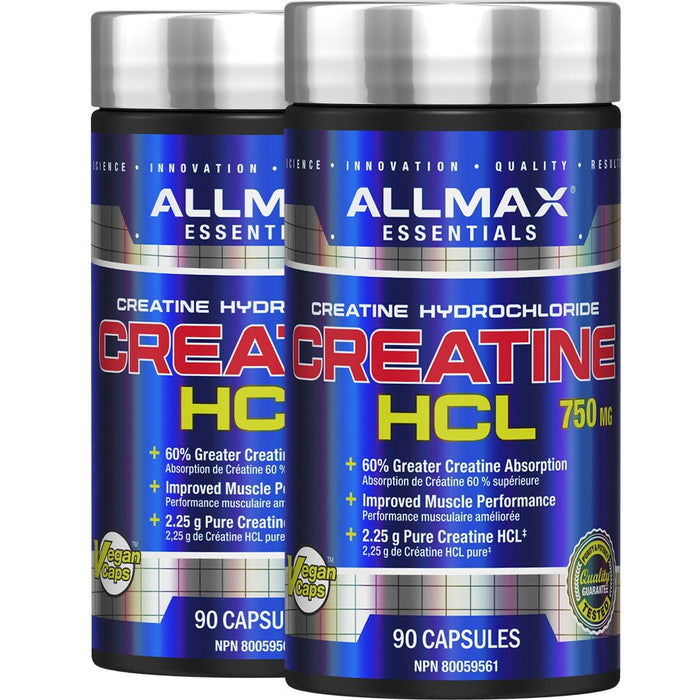 Allmax Creatine HCL BOGO DEAL 2 x 90 VCaps - Exclusively at SupplementSource.ca