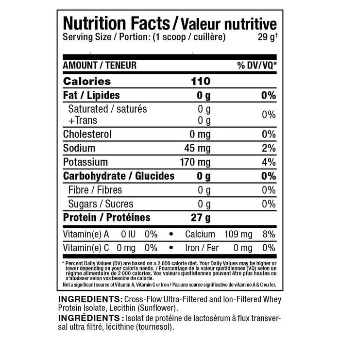 Allmax ISONATURAL, 5lb Nutritional Panel - SupplementSourceca