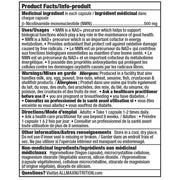 Allmax NMN, 60 VCaps Nutrition Panel - SupplementSource.ca