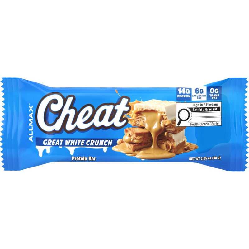 Allmax Cheat Protein Bar 58g Great White Crunch - SupplementSource.ca