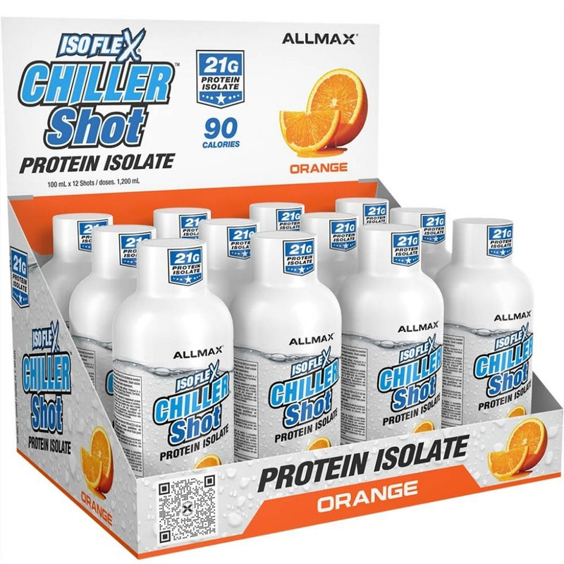 Allmax Isoflex Chiller Shot, Orange, 100ml x 12 Shots/Box - SupplementSource.ca