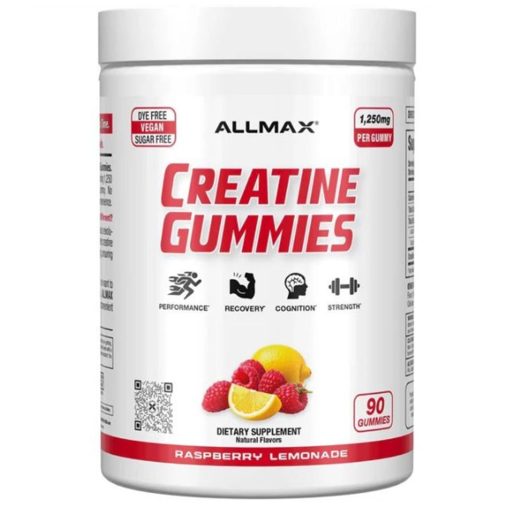 Allmax Creatine Gummies, 90 Gummies Raspberry Lemonade - SupplementSource.ca